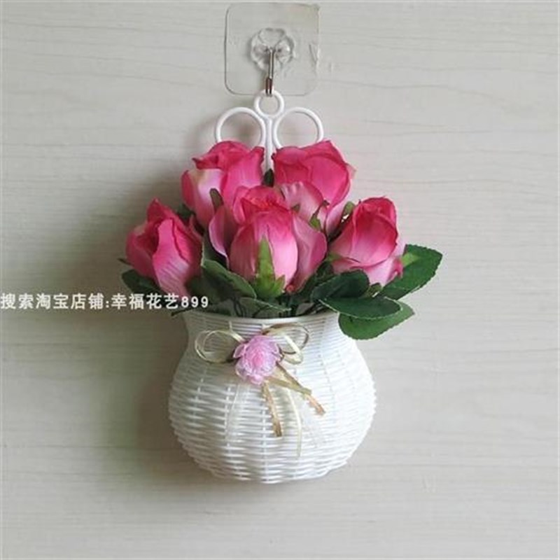 室内外墙壁装饰塑料花篮壁挂假花客厅卧室墙上装饰品挂件摆设花艺