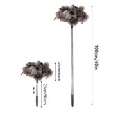 甄选2025新款 可伸缩鸵鸟毛掸子100cm长清洁扫除尘静电鸡毛掸子伸