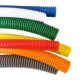 甄选红黑黄绿蓝白灰橙棕色塑料波纹管穿线管PEPP阻燃软管颜色订