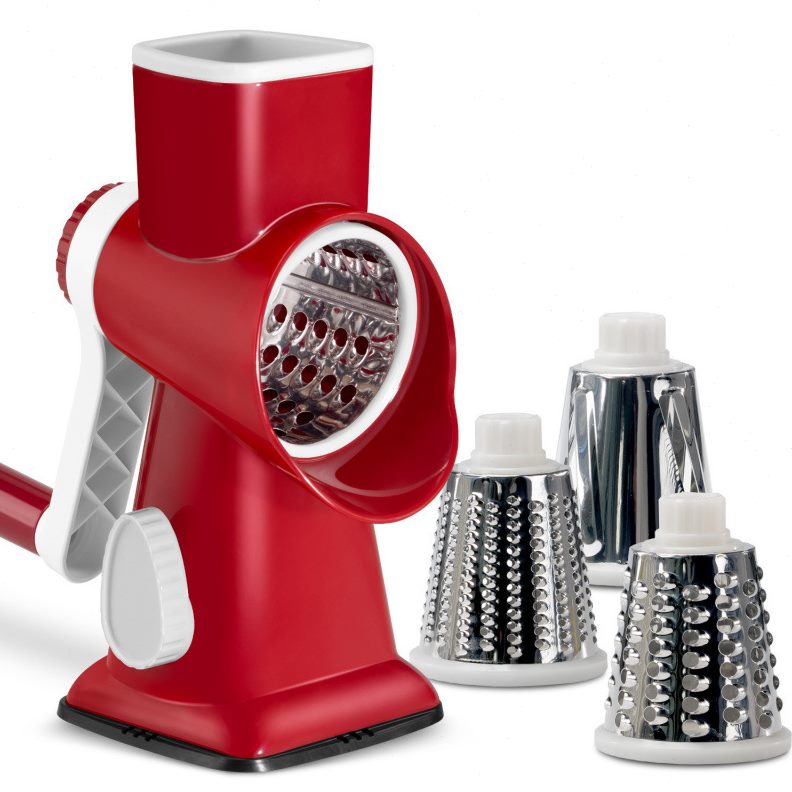 甄选多功能手摇滚筒切菜器家用厨房蔬菜刨丝器实用厨房小工具切片