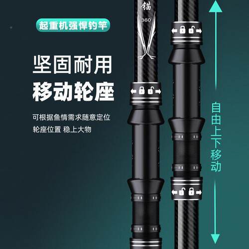 远投海竿远投竿单锚杆超硬巨物竿ltao7940可视业鱼矛抛竿轮套装大