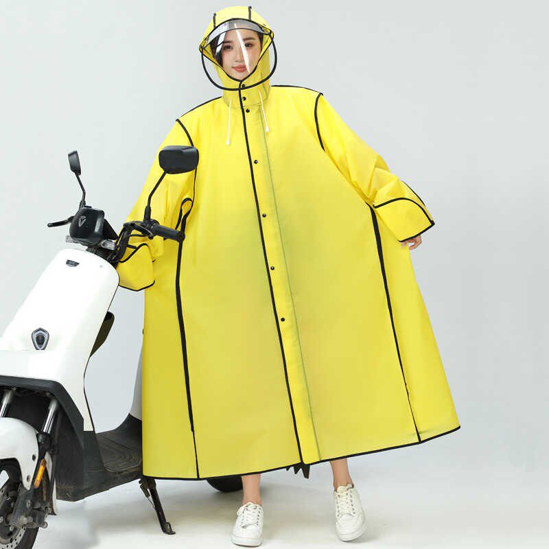 时尚多功能徒步i骑行雨衣双帽檐手罩防雨加大加宽加长遮脚背包雨