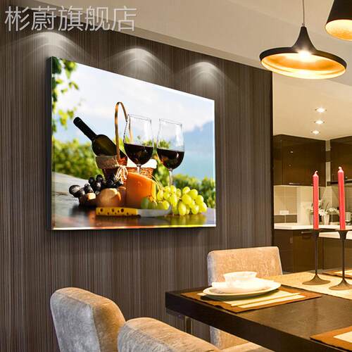 网红餐厅装饰创画单幅现代装餐厅墙面饰挂画M个性意饭厅装饰画水