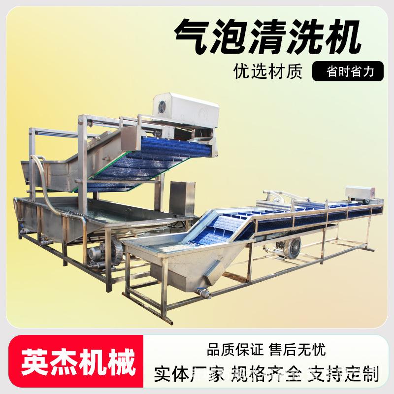 商用全自动气泡果蔬净菜机蔬菜瓜果清洗机白菜连续清洗设备