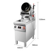 甄选赛米控中型商用炒菜机 多功能电磁自动炒饭机厨房智能电磁炒