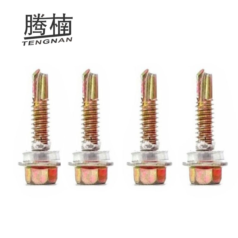 腾楠镀锌外六角钻尾螺丝M4.85.56.3彩钢瓦钉六角自攻自钻燕尾螺钉