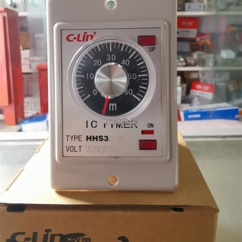 欣灵面板式HHS3C-M(AH2-Y)时间继电器通电延时AC220V 60M分