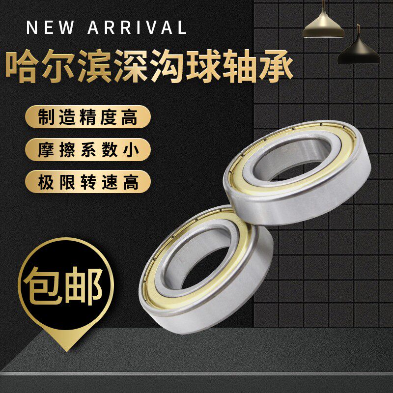 哈尔滨轴承6200 6201 6202 6203 6204 6206 ZZ 2Z 高速静音轴承