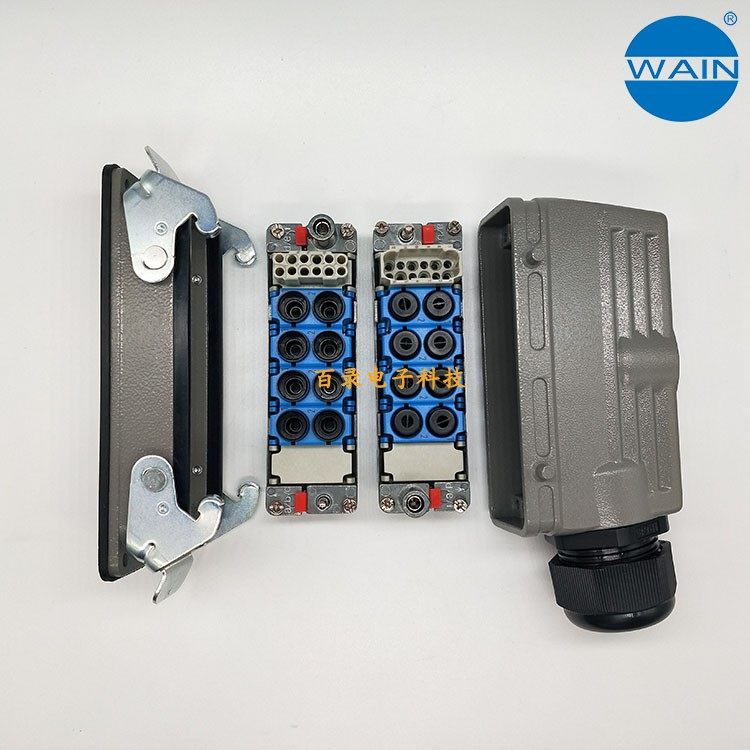 WAIN唯恩重载连接器 12针8路气电一体组合哈丁航空插头 WEVEL