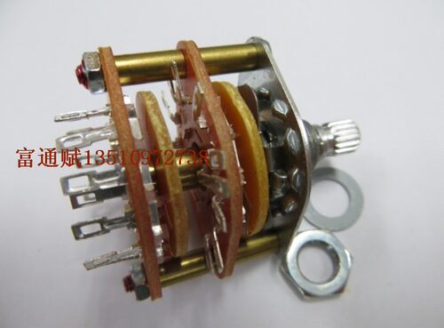 进口台产精灵波段开关 机箱信号开关 双层10档旋转转换开关柄15MM