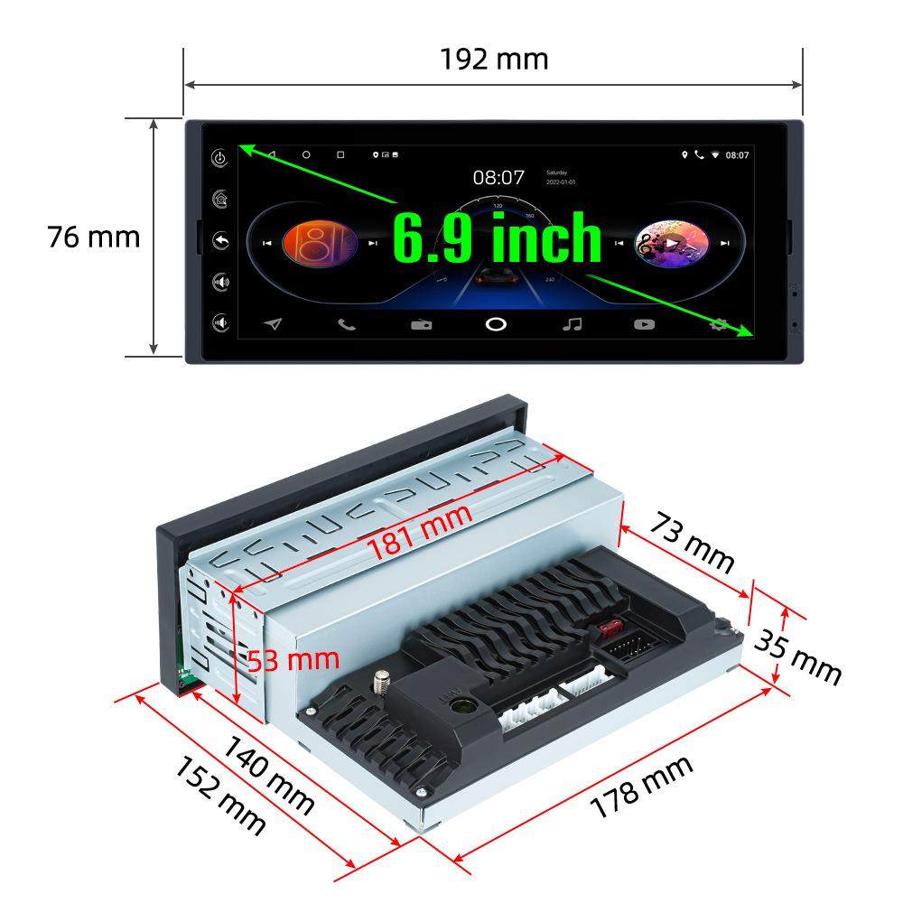 6.9寸通用汽车载安卓单锭GPS导航收音机MP5蓝牙倒车播放器Carplay,汽车用品/电子/清洗/改装,车载电脑/准系统,淘宝优惠券,粉丝福利购,淘宝优惠卷