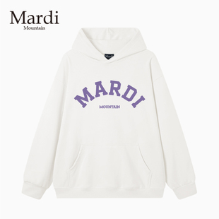 官方旗舰店Mardi Mountain韩国正品秋冬款印花套头长袖女连帽卫衣