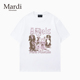 Mardi Mountain韩国正品 2026春夏款 官方旗舰店 黑白纯棉短袖 女t恤