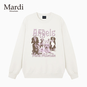 官方旗舰店Mardi 印花套头圆领女卫衣 款 Mountain韩国正品 2026春季