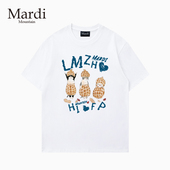 Mardi Mountain韩国正品 2026春新款 官方旗舰店 黑白纯棉短袖 女t恤