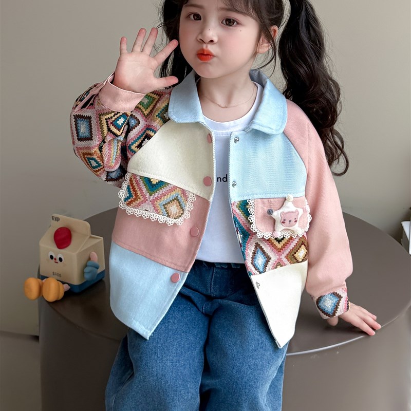 女孩的外套春秋季儿童韩式婴儿休闲夹克2025新的女孩秋季上衣