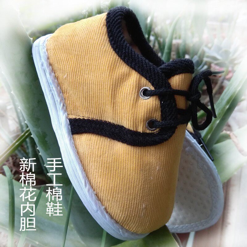 儿童千层底棉鞋男/女童布底冬季纯手工布鞋0至8岁宝宝棉鞋居家鞋