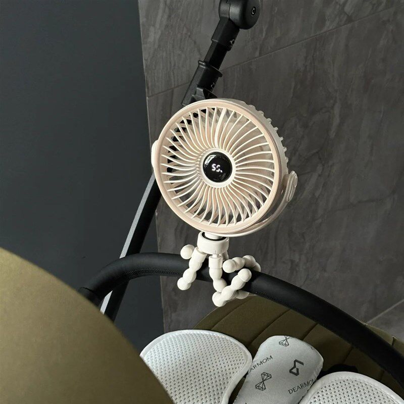 婴儿车小风扇八爪鱼手持便携式充电驱蚊轻音户外超长续航儿童宝宝