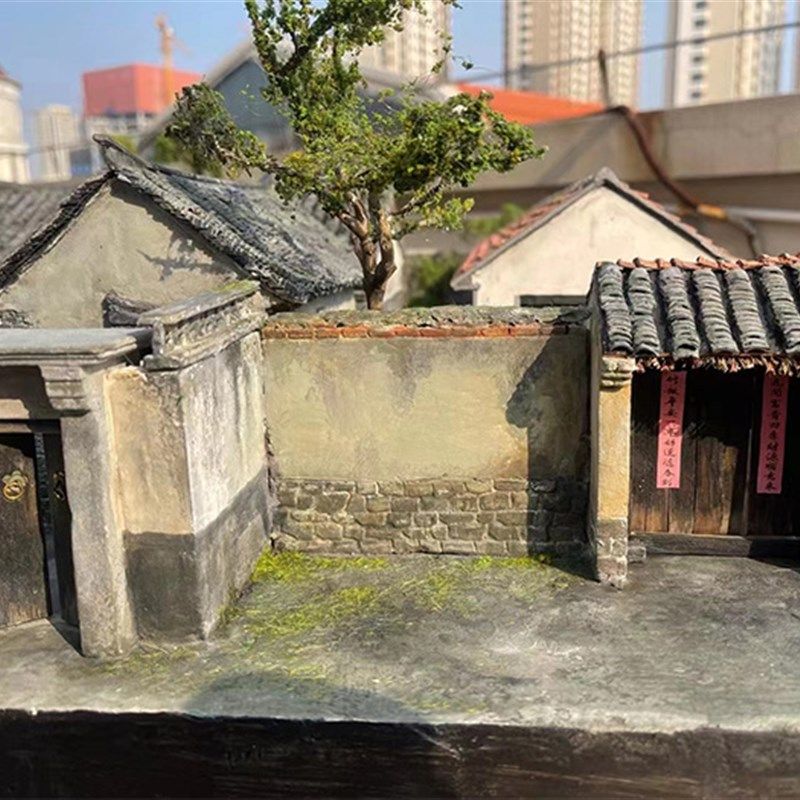 童年怀旧老房子模型定制农村老家院子老屋还原微缩摆件模型定做