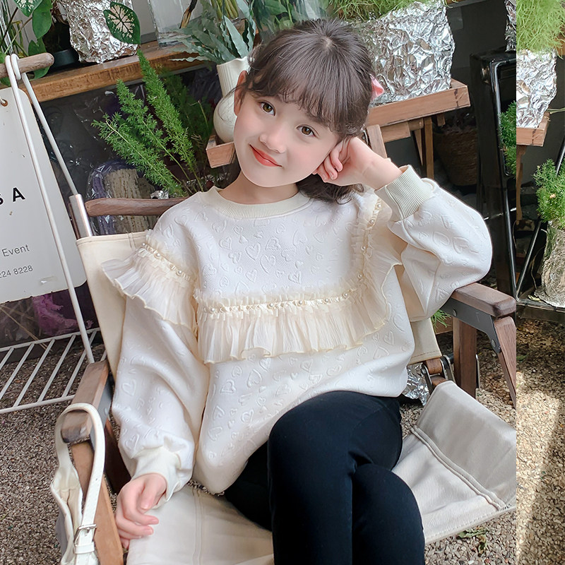 女童卫衣春秋款2024新款儿童秋装洋气时髦上衣小女孩秋季网红衣服