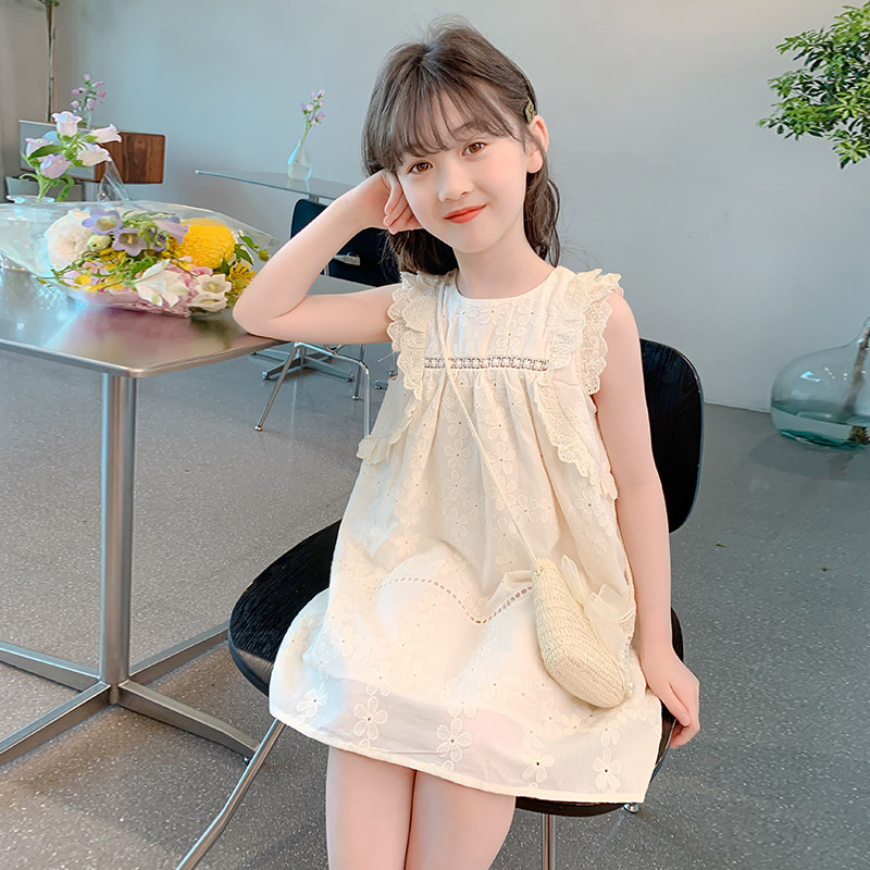 女童连衣裙2024新款夏季儿童夏装网红洋气公主裙小女孩夏天裙子薄