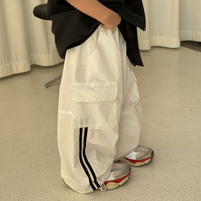 儿童裤子男女童春季速干裤男女童工装裤休闲运动裤男孩夏季薄裤子