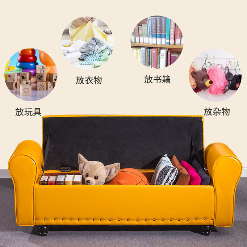 欧式床尾柜卧室多功能q收纳沙发凳子可坐储物箱服装店长方形换鞋