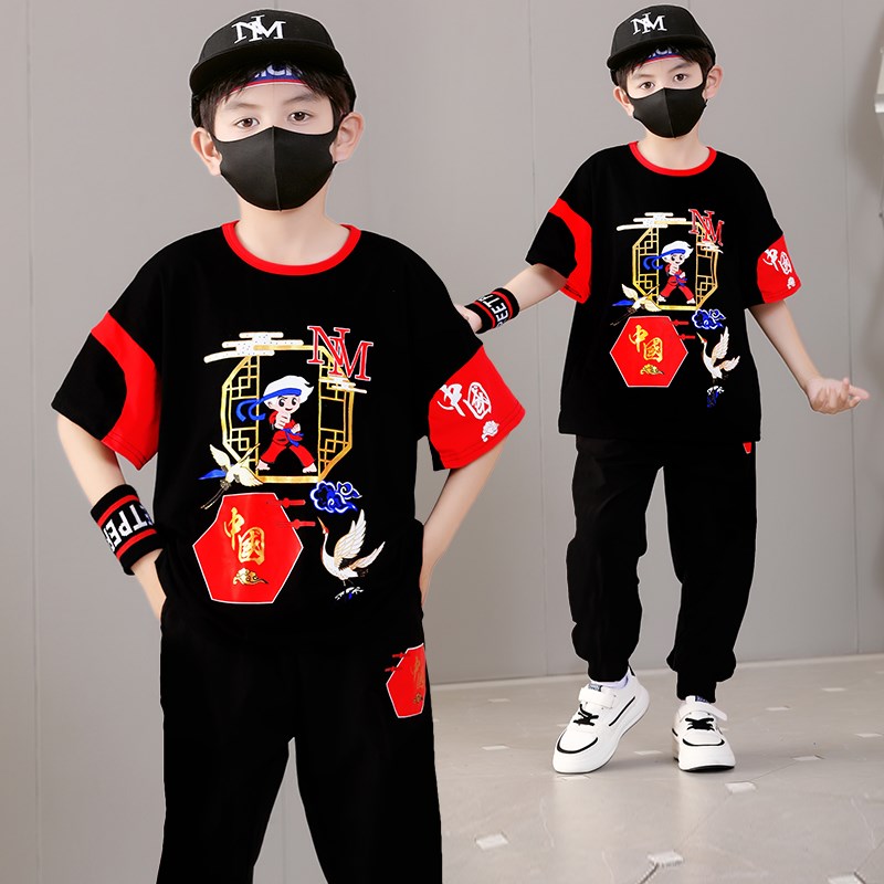 男童夏装套装2025新款酷帅潮帅气时髦运动夏季儿童男孩衣服中国风