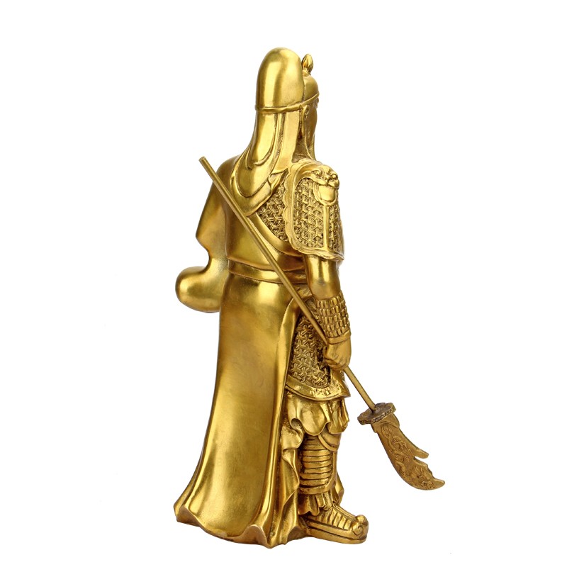 纯铜关公 武k财神铜像九龙关公饰品 家居摆件