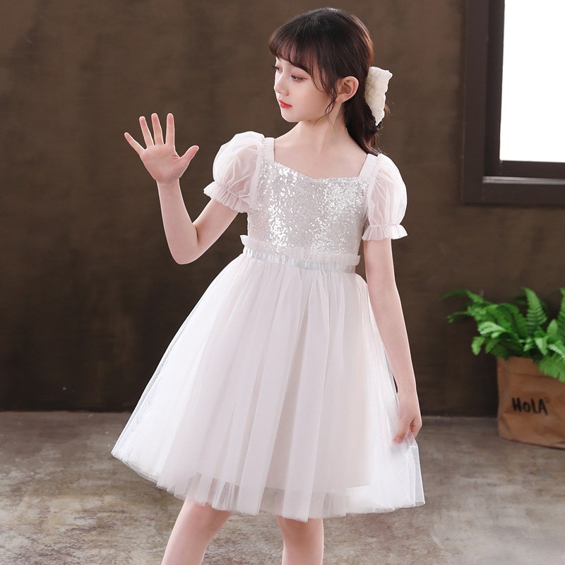 女童公主裙子2025夏季新款短袖连衣裙宝宝儿童节甜美洋气礼服纱裙