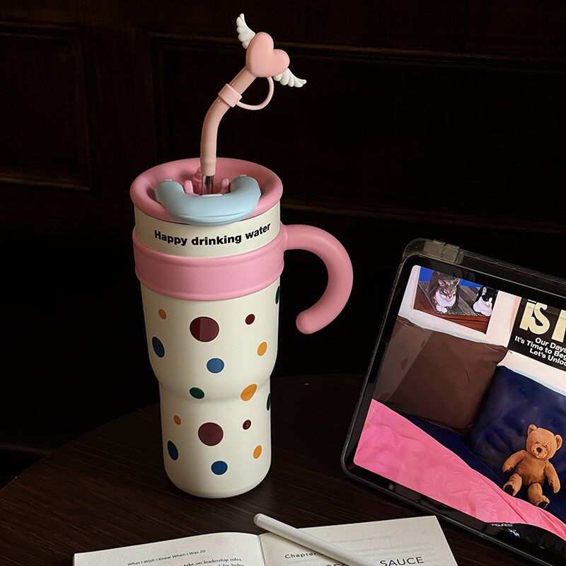 大容量316不锈钢保温杯女生吸管冰霸杯学生水杯子R新款2024高颜值