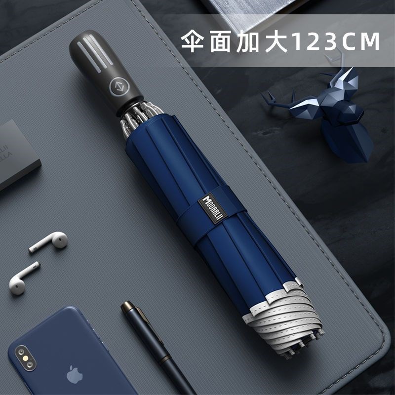 加固防暴大雨伞结实耐用全自动折叠收缩男款超大号反向高级感三人