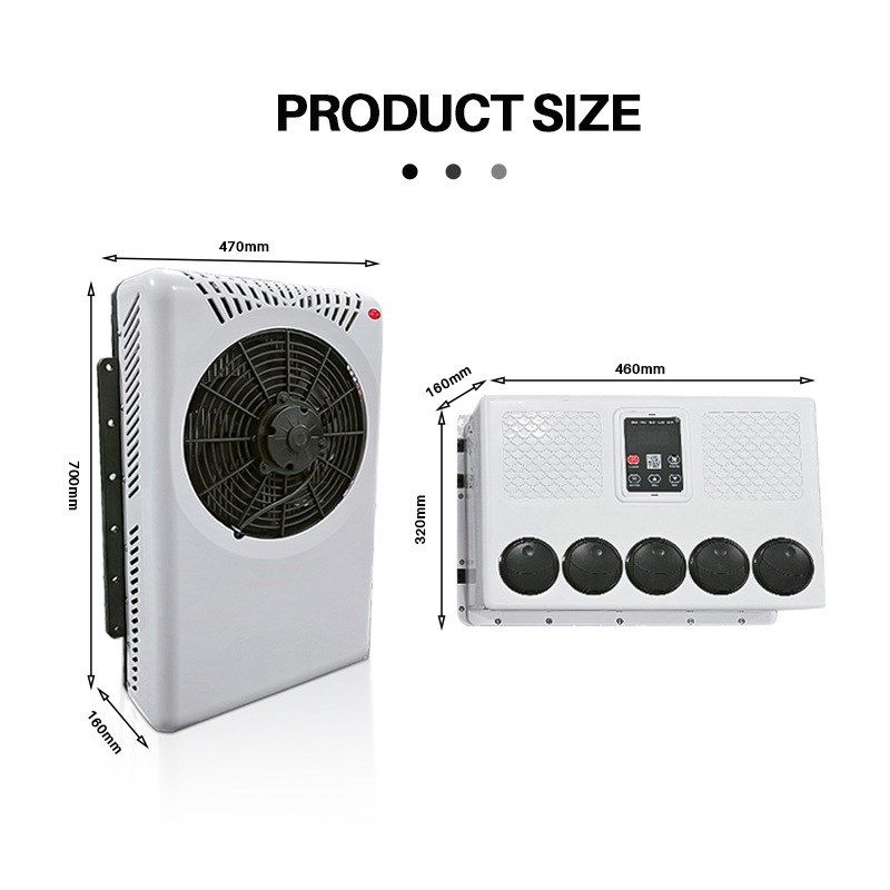 源头工厂汽车空调12v24v立式分体机电动冷暖变频车W载房车驻车空
