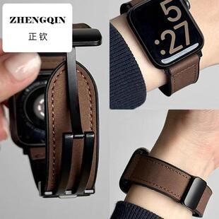 适用vivowatchgt手表带女生新款疯马皮vivowatch3/2/1智能运动手