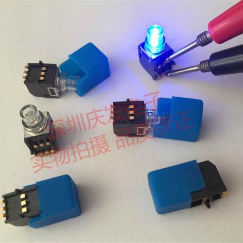 K5V1BU43G进口美国C&K轻触开关带LED灯开关贴片6脚发蓝色光带外壳