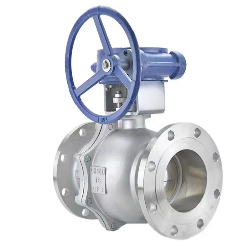 304/316L不锈钢涡轮法兰球阀Q341F-16P/R/C铸钢涡轮球阀DN50 100