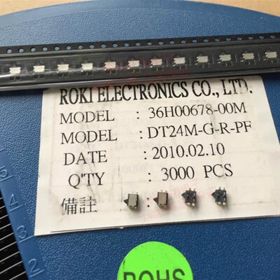 原装台湾ROKI 贴片4脚龟型限位开关检测开关带固定柱左侧按键微型