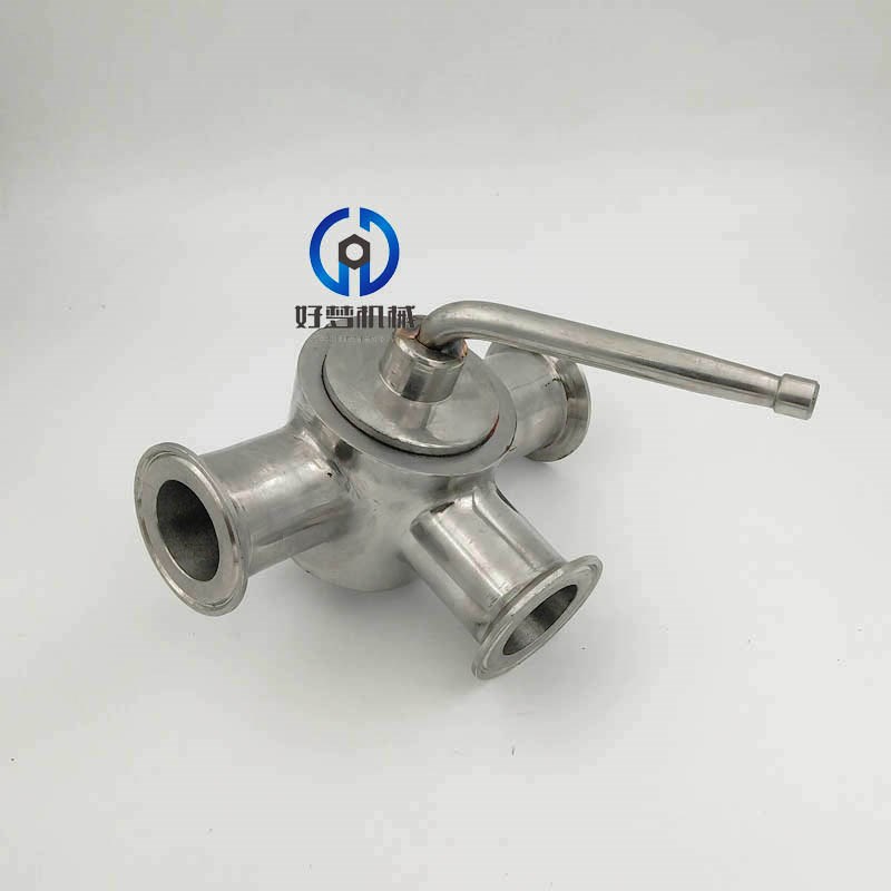 304不锈钢卫生级三通旋塞阀/直通/T型螺纹/快装卡箍式旋塞阀
