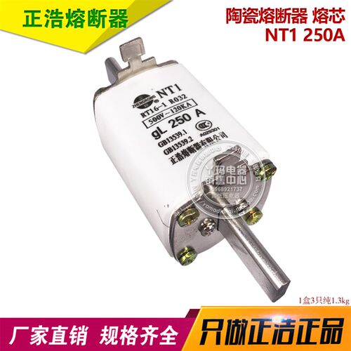 正浩 正熔 NT1 250A 500V RT16-1 R032方型 刀型 熔断体 熔芯