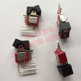 原装台湾德利威 翘板开关船型开关钮子开关3脚2档带支架侧弯Q13