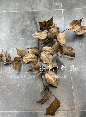 枯树叶桉树枝枯山水造景摄影道具插花素材仿真花假花大型植物