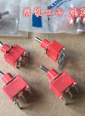 AE101原装日本ALCO钮子开关弯脚3脚2档13*7MM柄高7MM左右拨动侧拨