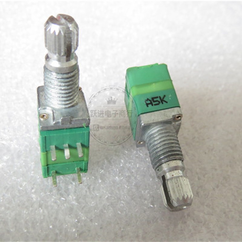 进口台湾艾华ALPHA精密单联R097带开关音量电位器A5K-15MM花轴
