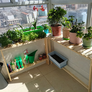 阳台窄窗台加宽神器延伸台面窗边置G物架花架台沿加宽实木板支架