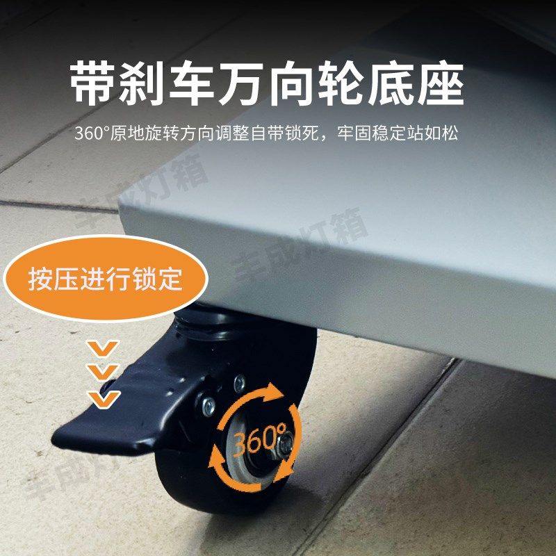 手机店门口e发光立式灯箱广告牌四面旋转落地卡布UV软膜灯箱定制