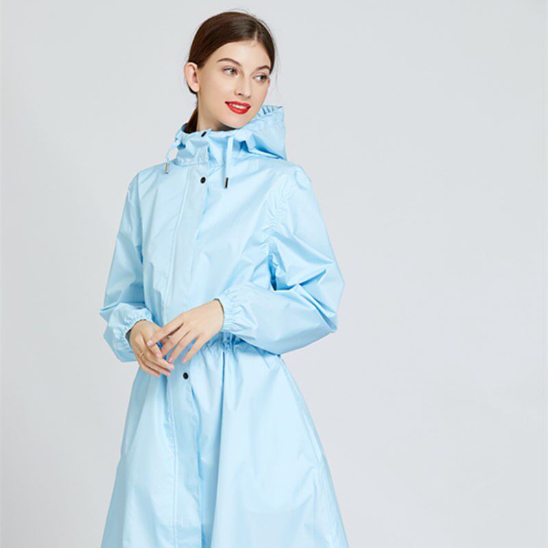 2022时尚夏季新m品成人雨衣女徒步连体长款加厚防水透气风衣雨披