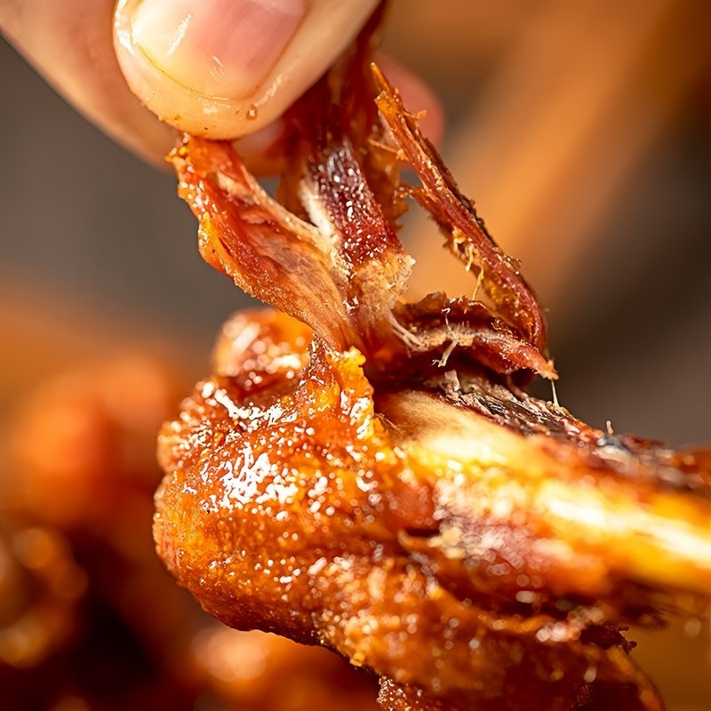 馋小当风干椒盐鸭翅根香辣耐嚼即食卤味开袋即食休闲解馋下酒零食