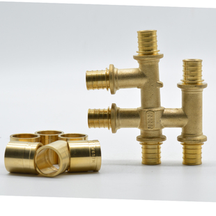 铝塑管接头配件 滑紧式六通16mm20mm25mm滑紧式管件滑套式管件