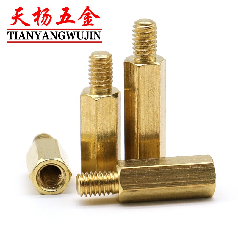 M4M5单头六角铜柱单通螺柱阴阳螺丝支撑柱隔离柱*10x12x15x20x30