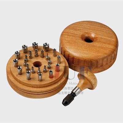 波兰产 Technique圆形宝石包边镶嵌包镶24件冲头工具套装 *现货